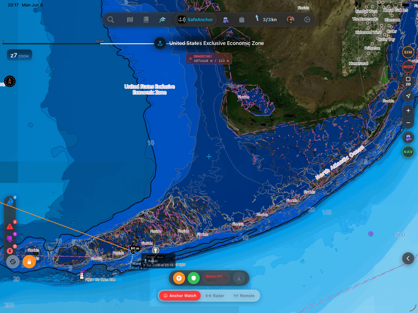 Hybrid satellite with bathymetry overlay